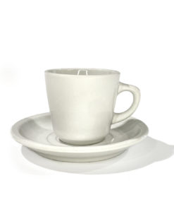 White China Coffee Cup & Saucer