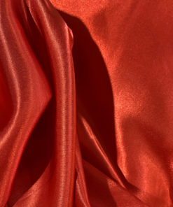 Bright red satin overlay