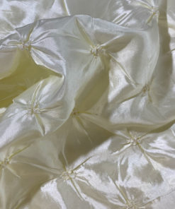 Ivory Pinched Wheel Taffeta