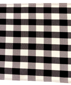 Black and white gingham runner