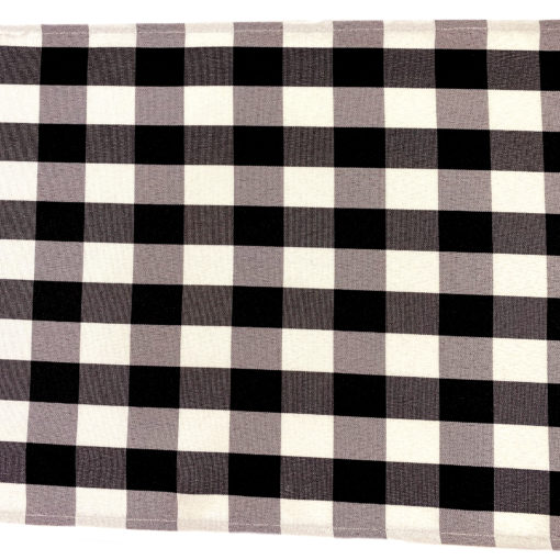 Black and white gingham runner