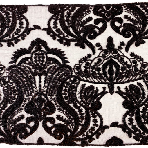 Black princess lace runner