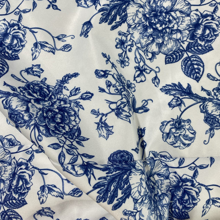 French Blue Toile Polyester EVENTS TO REMEMBER