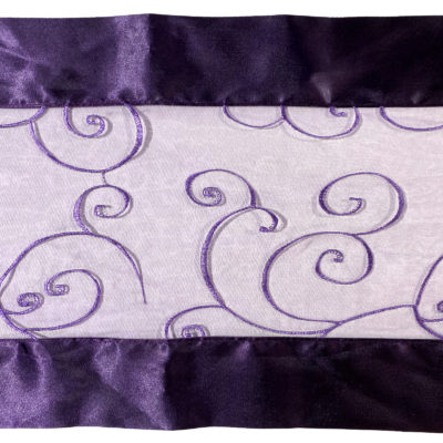 Eggplant embroidered swirl