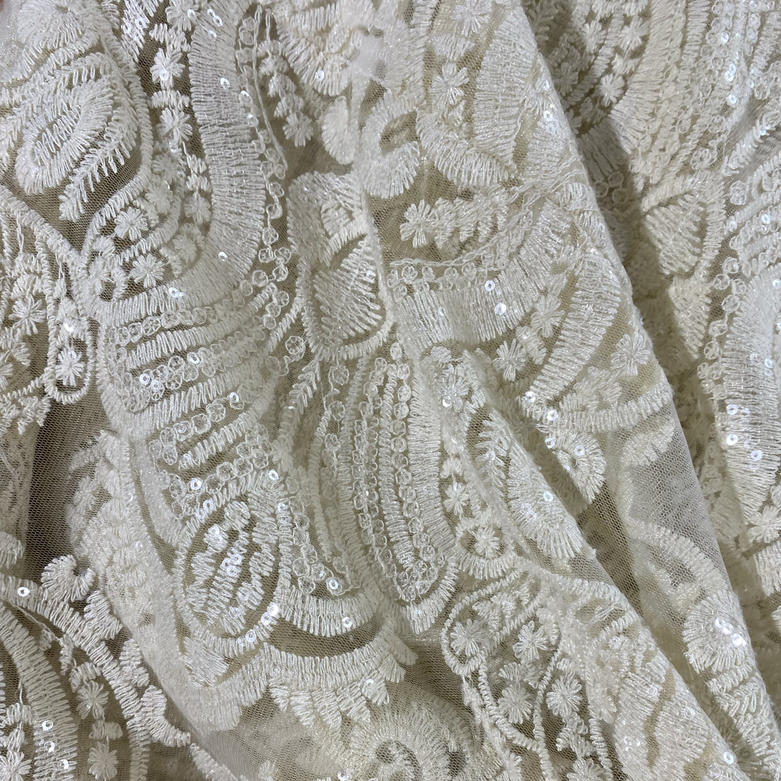 Ivory princess lace overlay